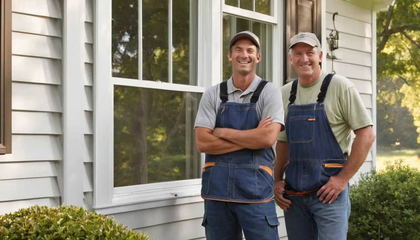 A friendly homeowner looking at a freshly replaced window in a frame house in Aurora